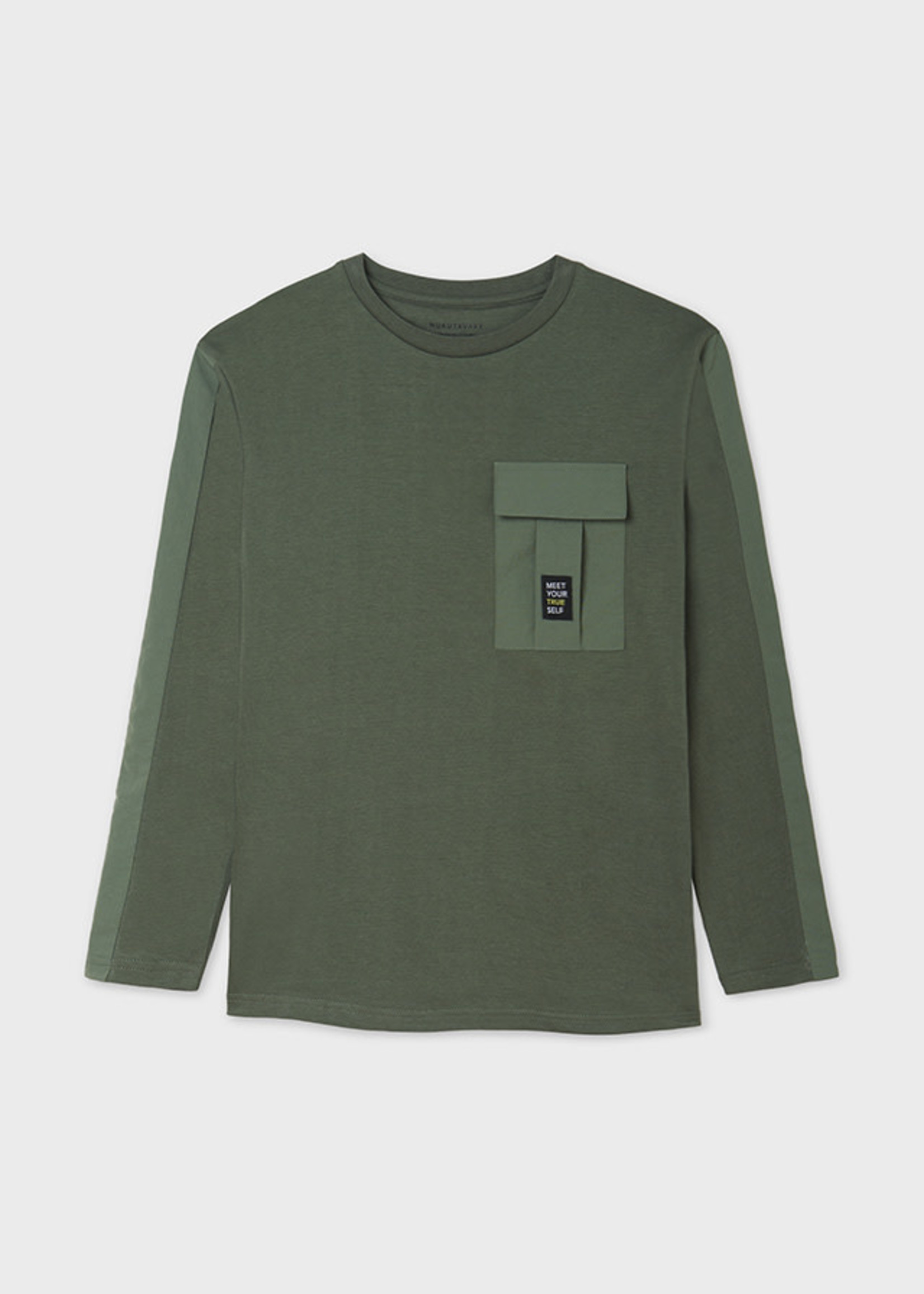 Mayoral Mayoral L/s pocket t-shirt Sage - 21 07008