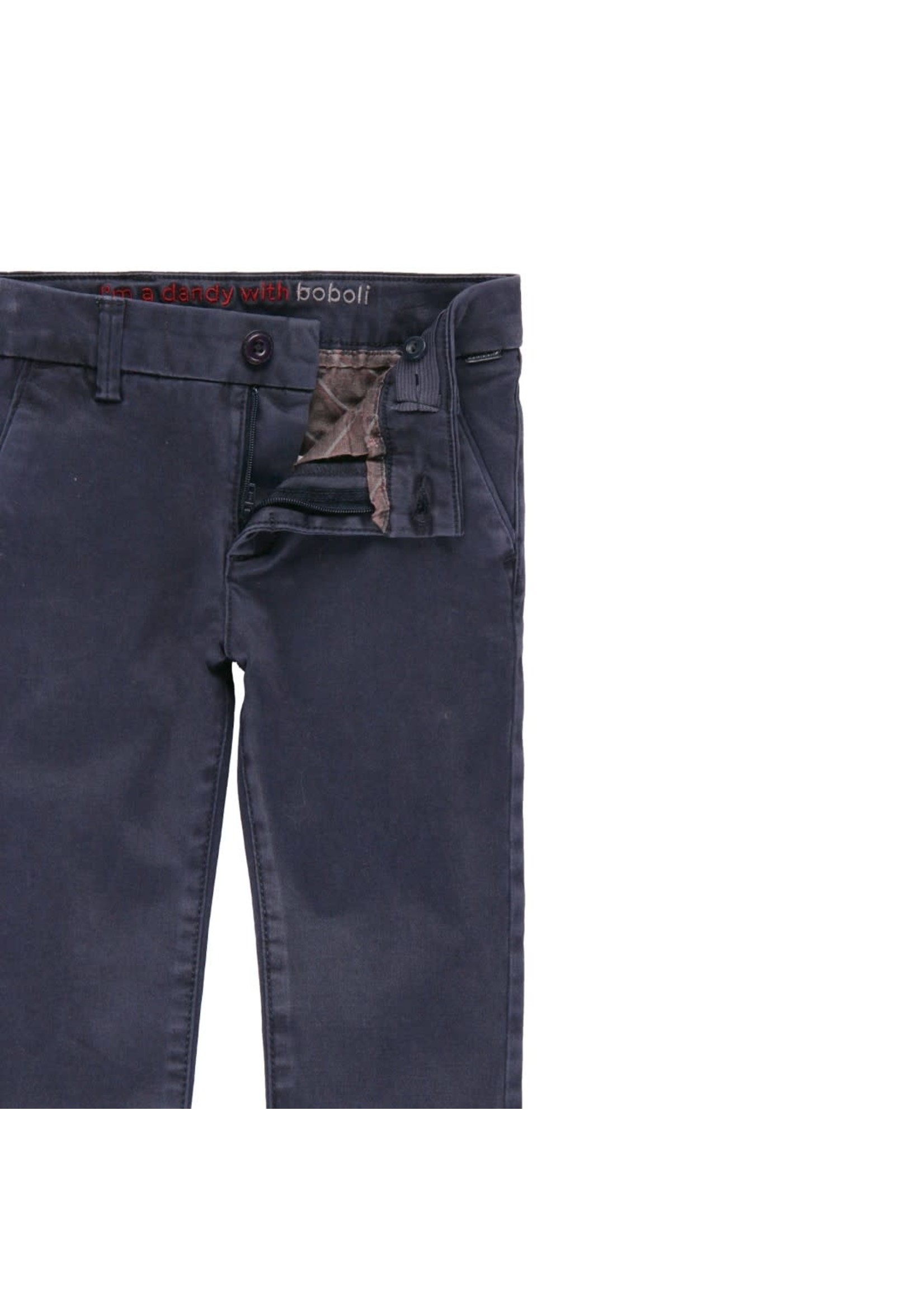Boboli Boboli Stretch satin trousers for boy NAVY 733306