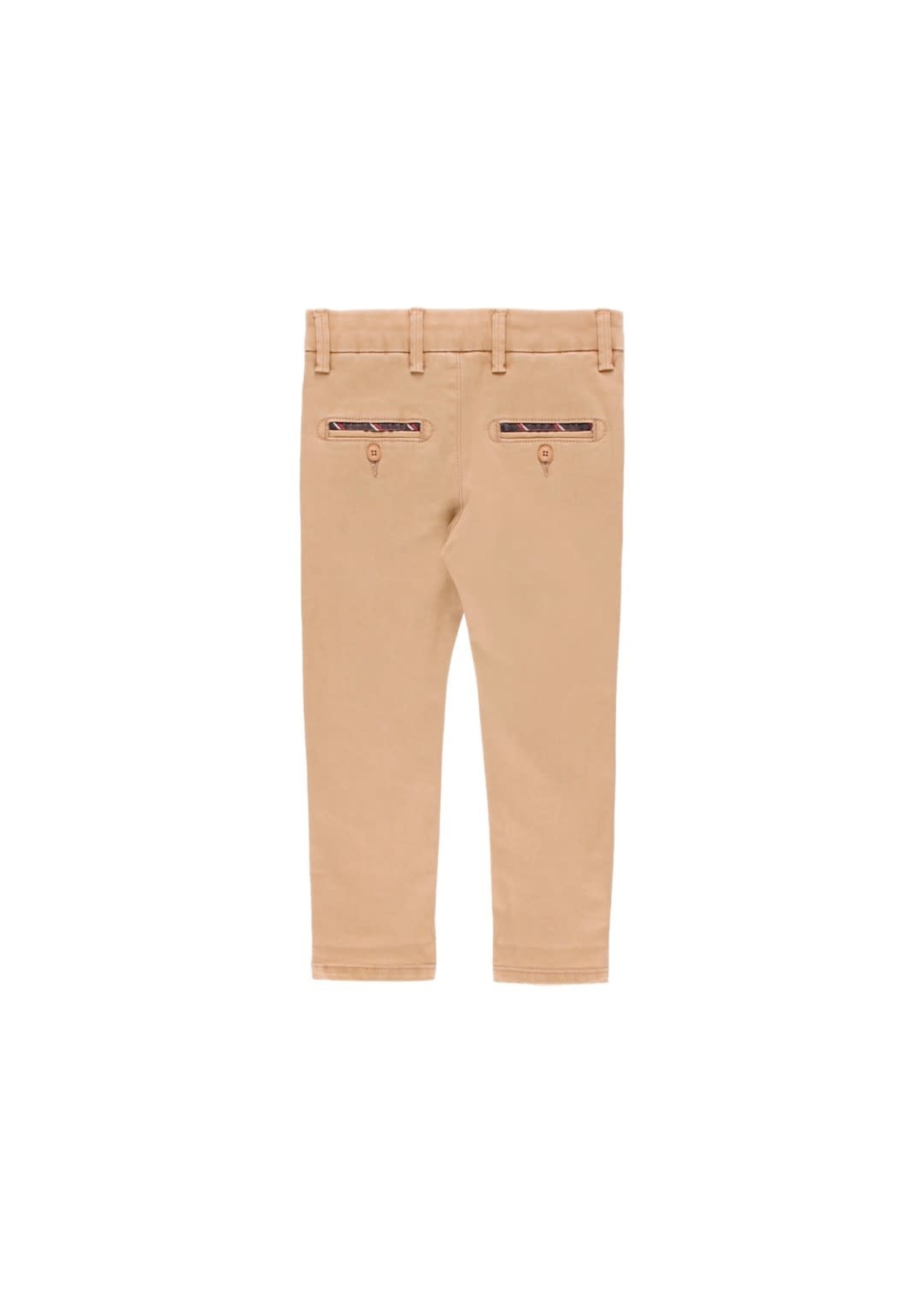 Boboli Stretch satin trousers for boy beig 733306