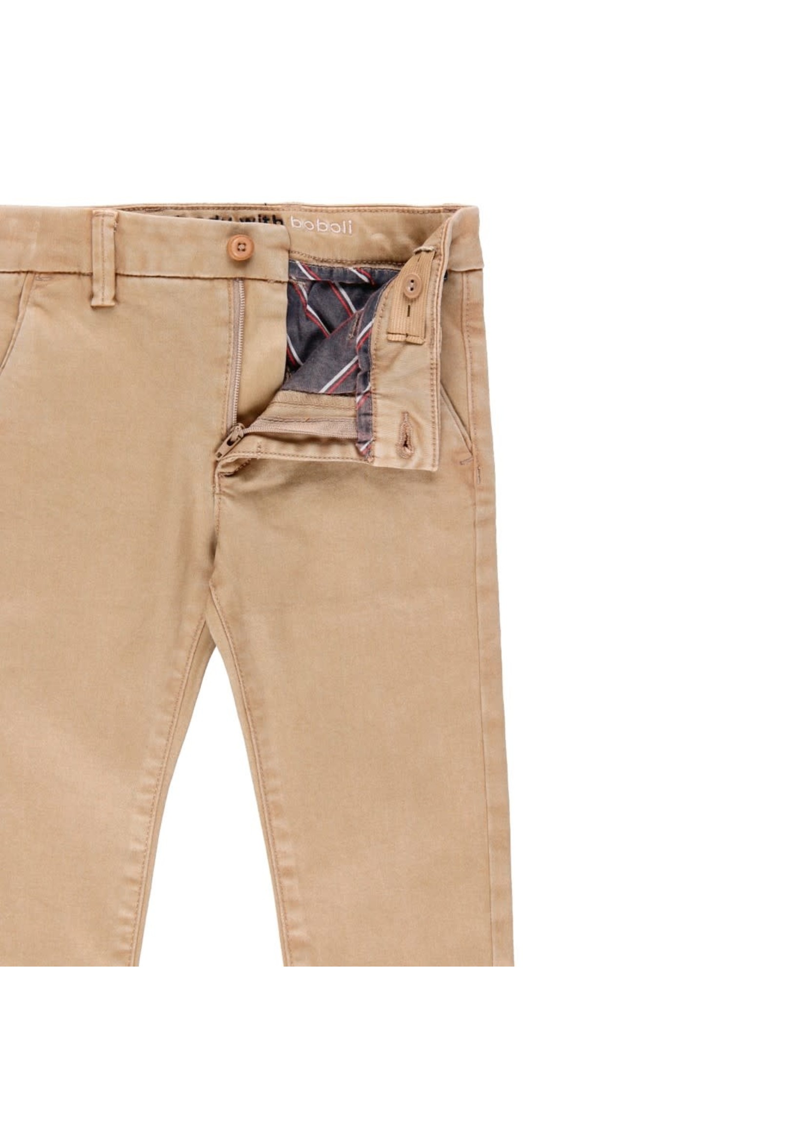 Boboli Boboli Stretch satin trousers for boy beig 733306