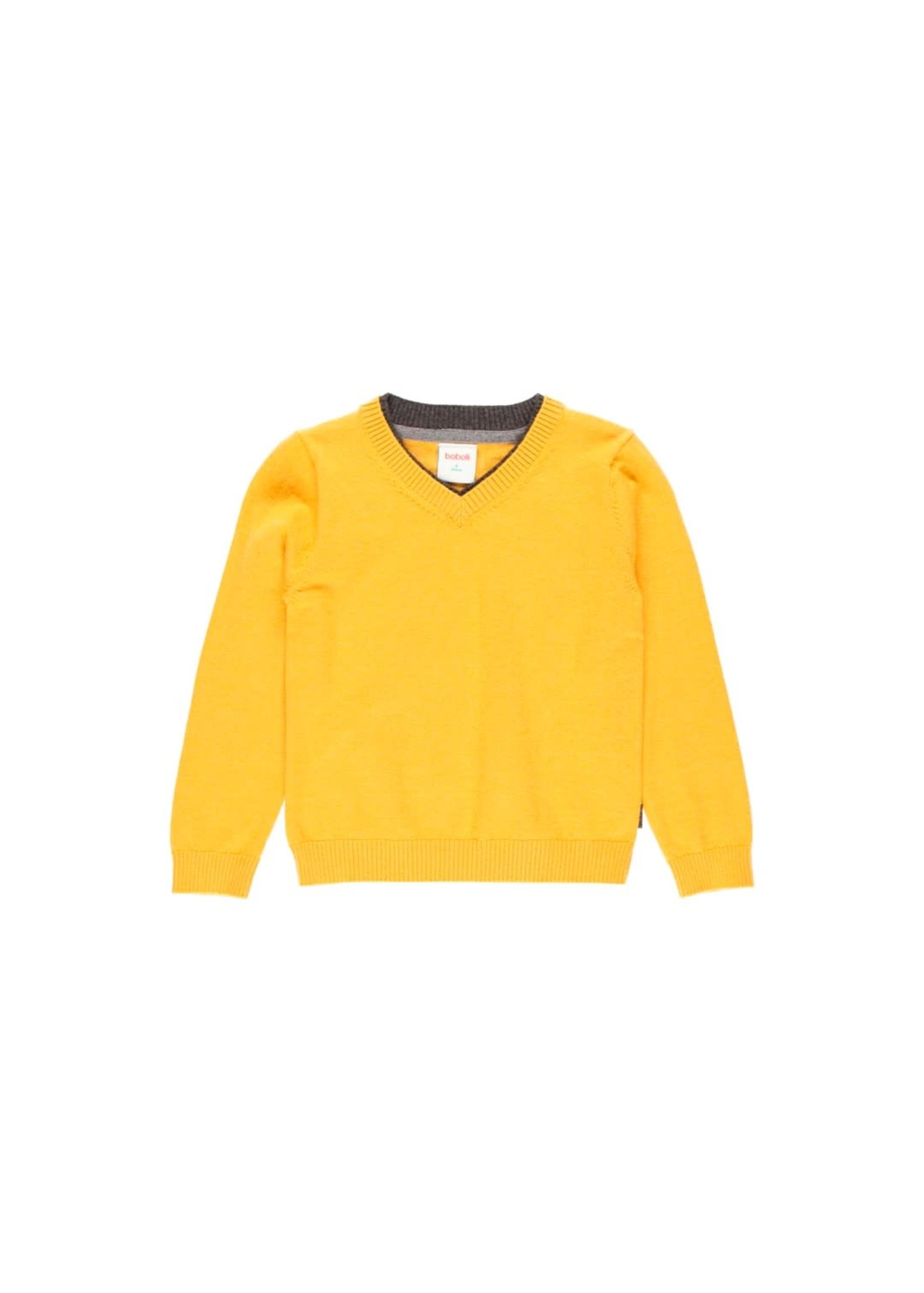 Boboli Knitwear pullover v-neck for boy ocher 733238