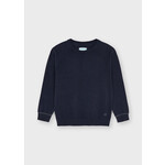 Mayoral Mayoral Basic cotton sweater w/round Navy - 21 00323