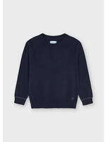 Mayoral Mayoral Basic cotton sweater w/round Navy - 21 00323