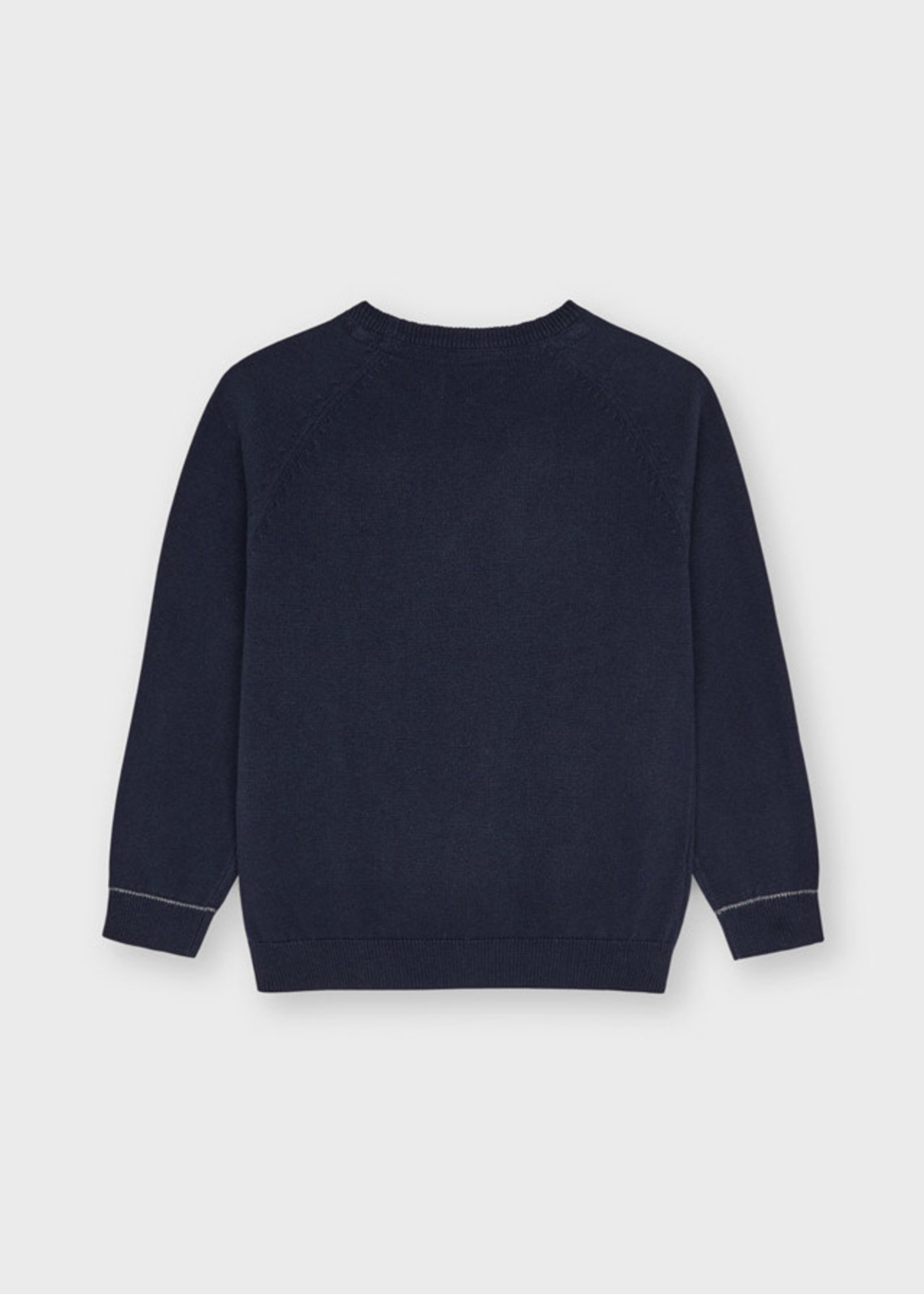 Mayoral Mayoral Basic cotton sweater w/round Navy - 21 00323