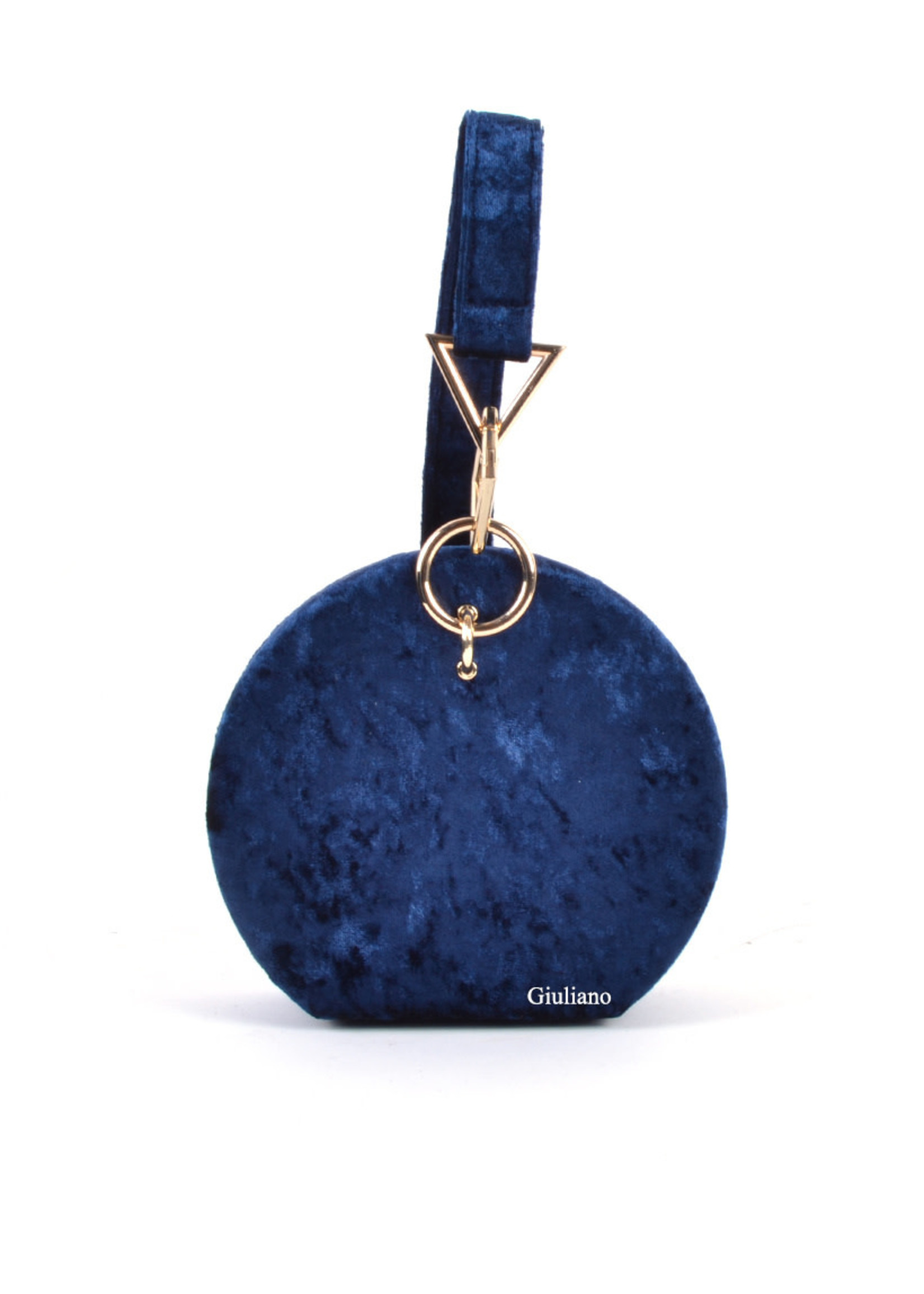 Tas/koffer donkerblauw fluweel