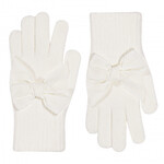 Condor Condor handschoen off white met fluwelen strikken