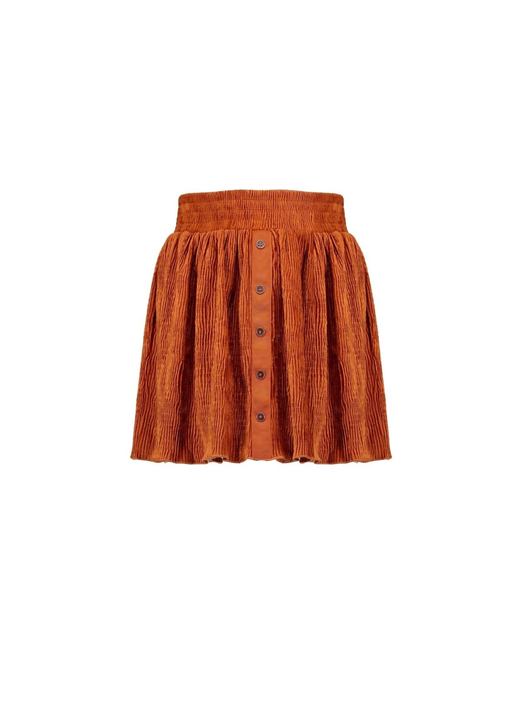 Nobell Nobell Nele crincle velvet skirt with placket at front Q108-3701 Piment