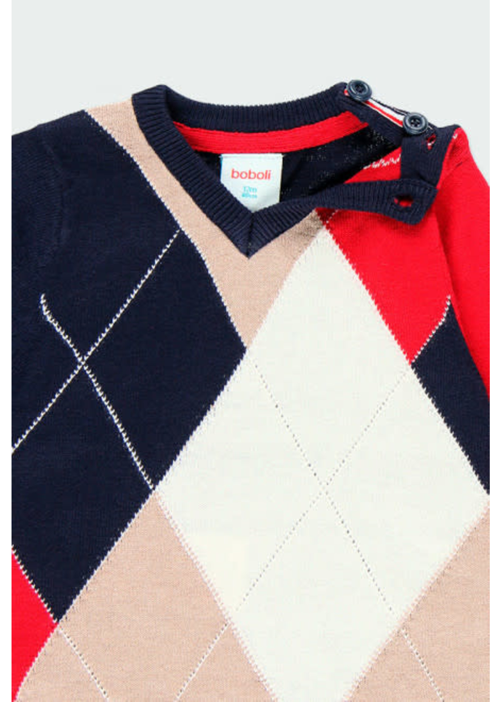 Boboli Boboli Knitwear pullover diamonds for baby boy