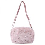 Tasje  bont roze met parels