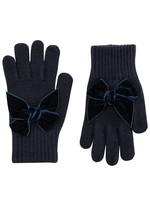 Condor Condor handschoen  donkerblauw met fluwelen strikken