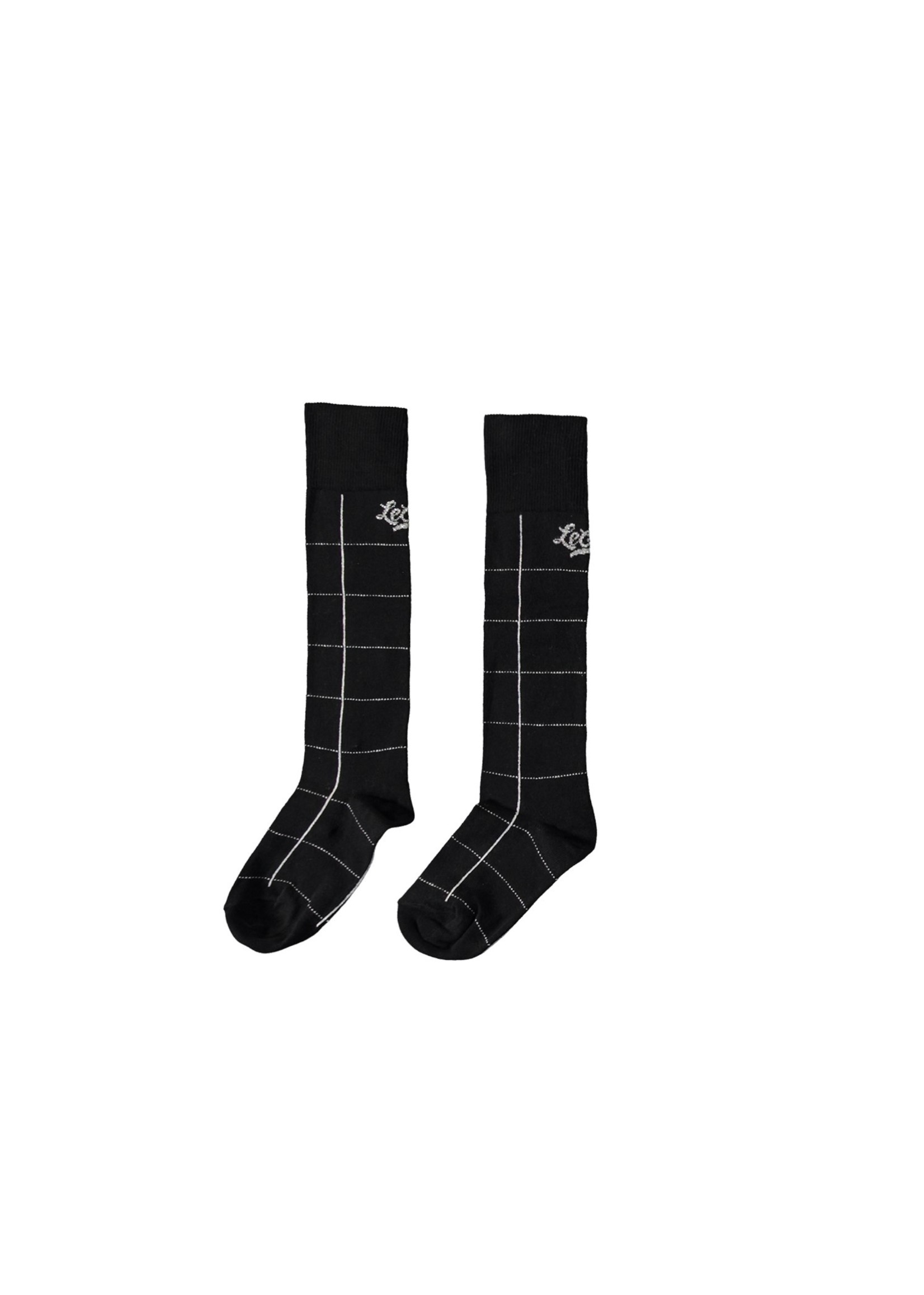 Le Chic Le Chic RILLI modern check knee socks C109-5922 Black