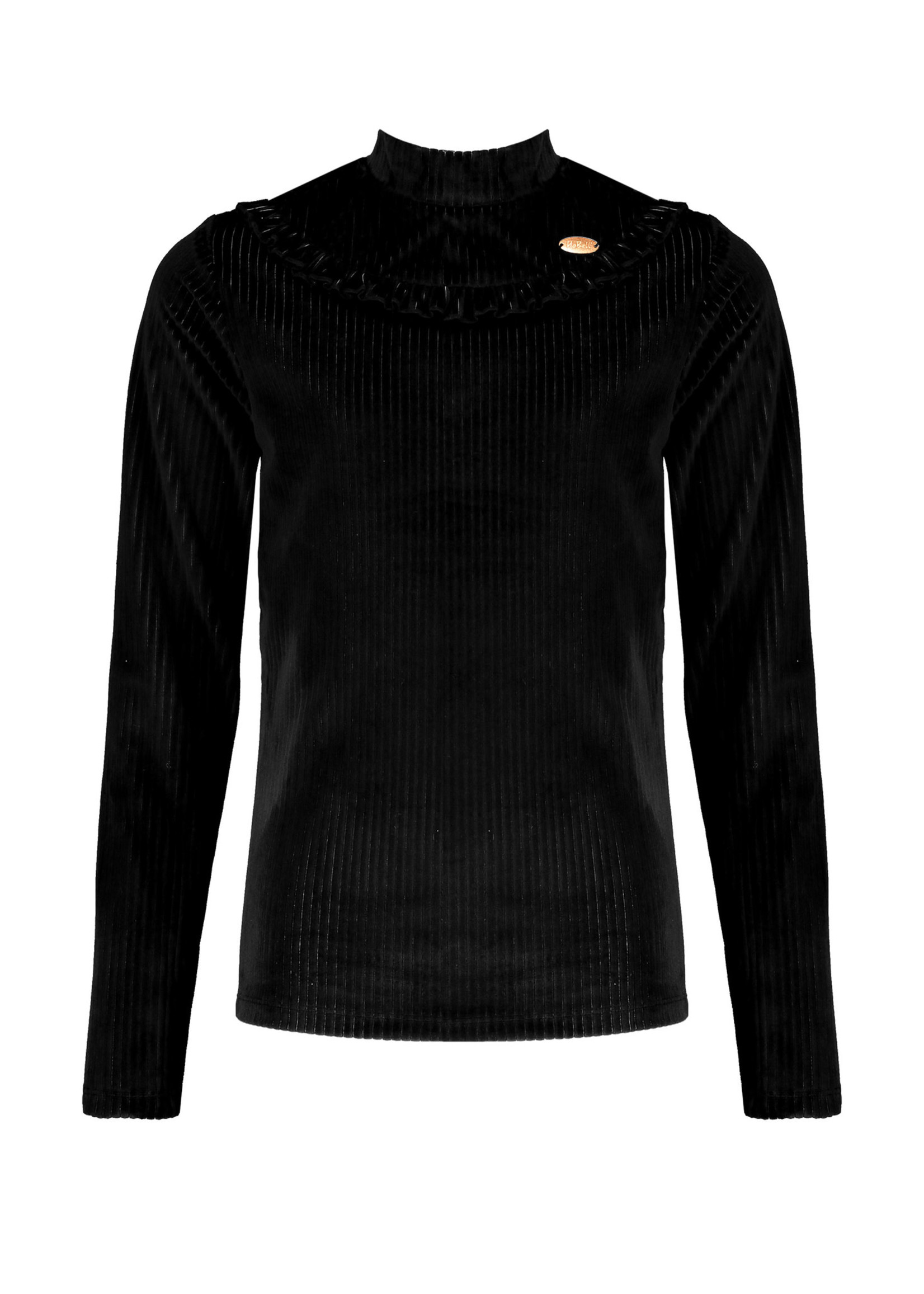 Nobell Nobell Kiss tshirt l/sl with turtle neck  black