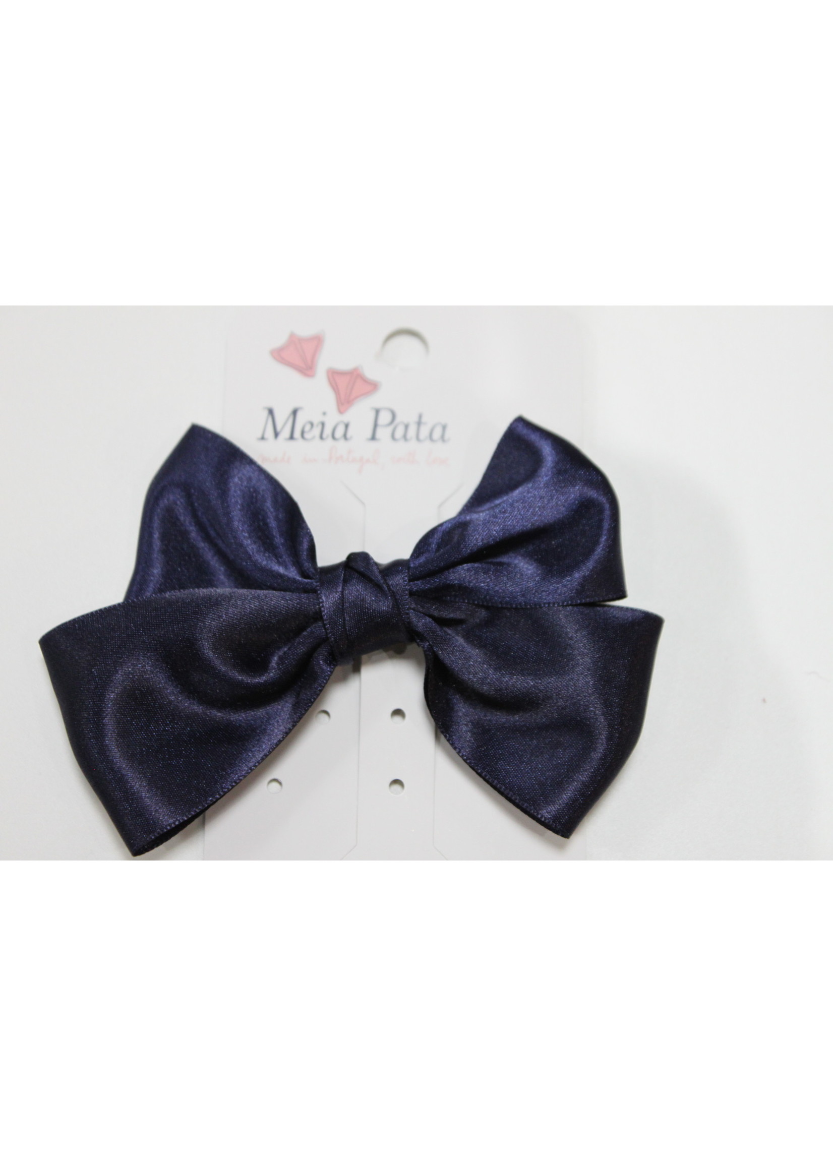 Meia Pata Meia Pata Hair Tie Double Satin 14 Navy Blue