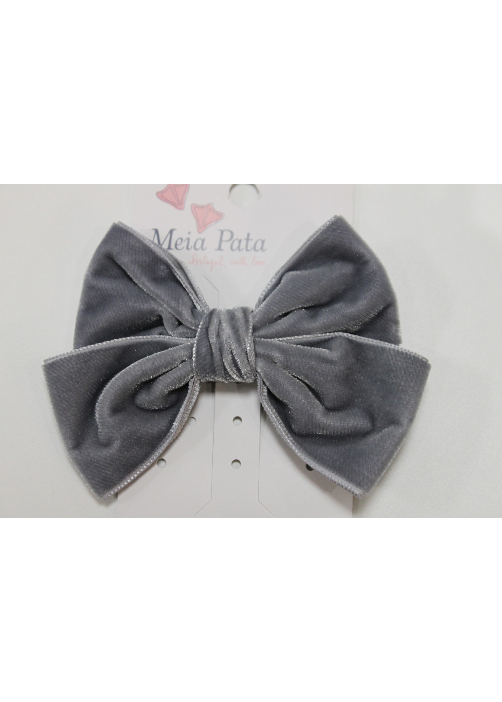 Meia Pata Meia Pata Double Velvet Hair Tie 03 Grey