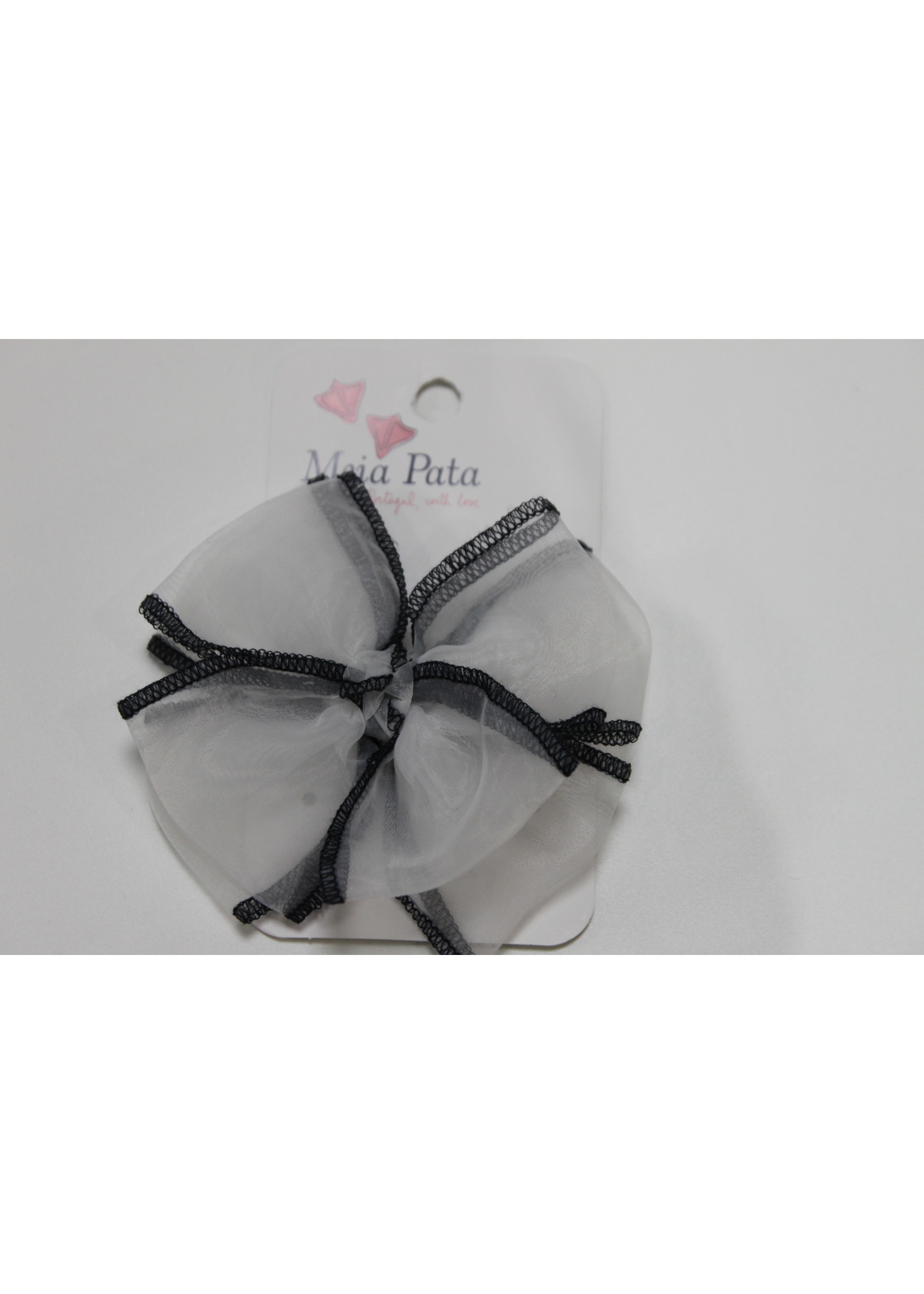 Meia Pata Meia Pata Organza Hair Bow 14 Navy Blue