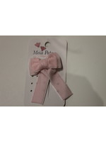 Meia Pata Meia Pata Hair Tie Velvet Channel Bow 15 Baby Pink