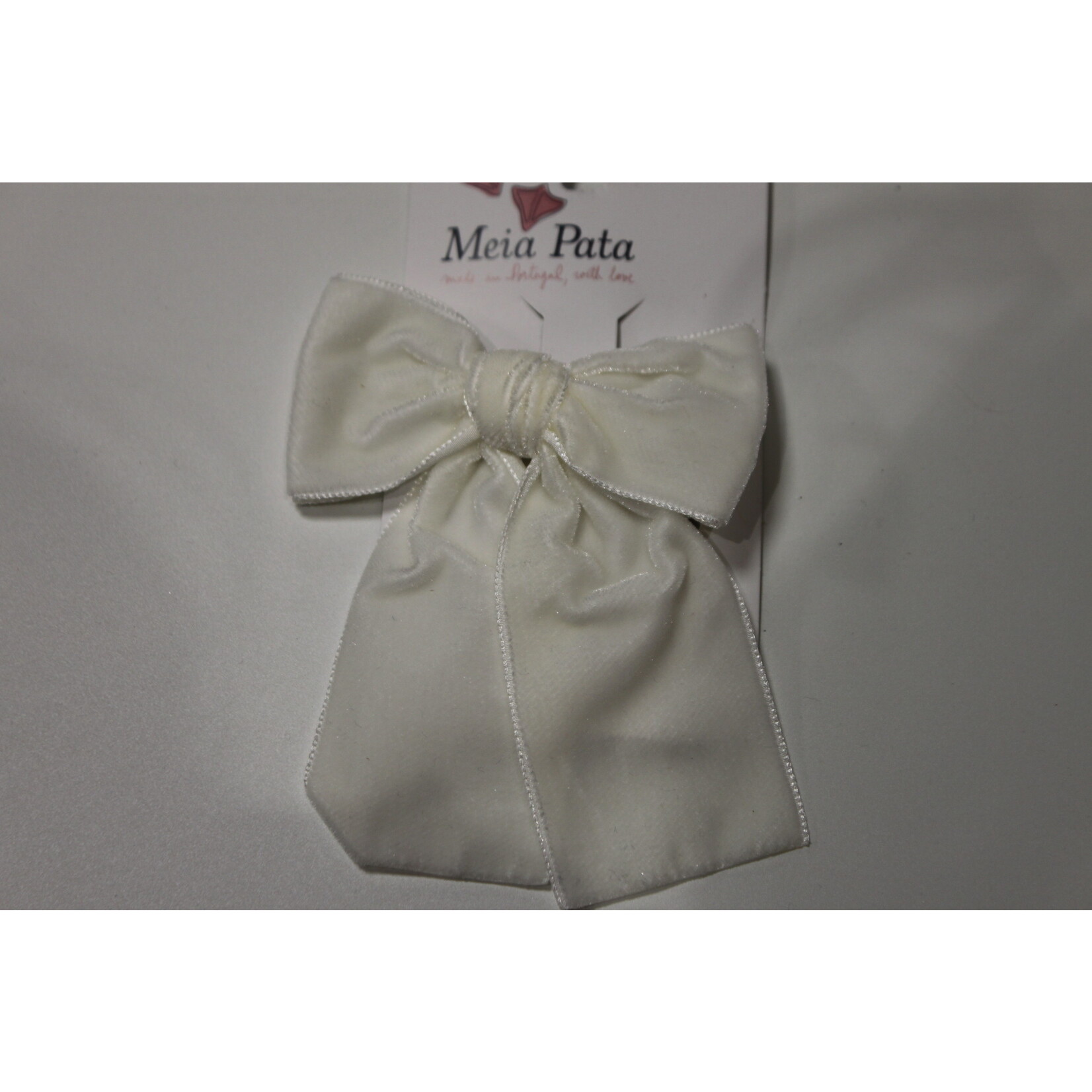 Meia Pata Meia Pata Velvet Hair Tie 35 Ivory