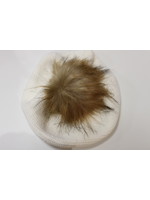 Meia Pata Meia Pata Beret With Natural Sintetic Fur 35 Ivory
