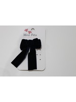 Meia Pata Meia Pata Hair Tie Velvet Channel Bow 14 Navy Blue