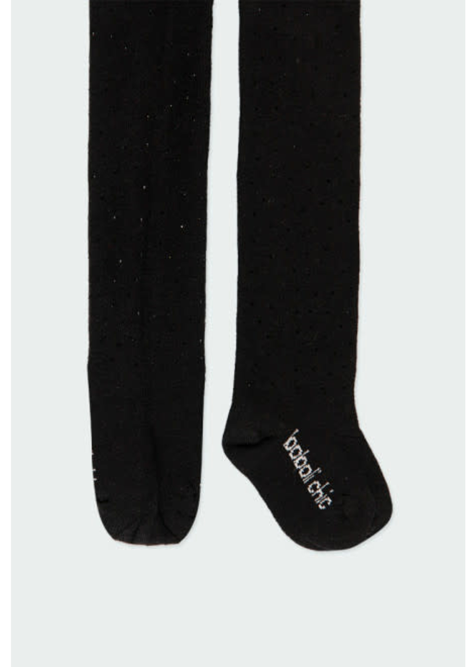 Boboli Boboli Thick tights for girl BLACK /gliter