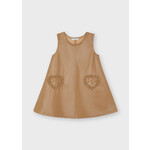 Mayoral Mayoral Leather dress Coffee