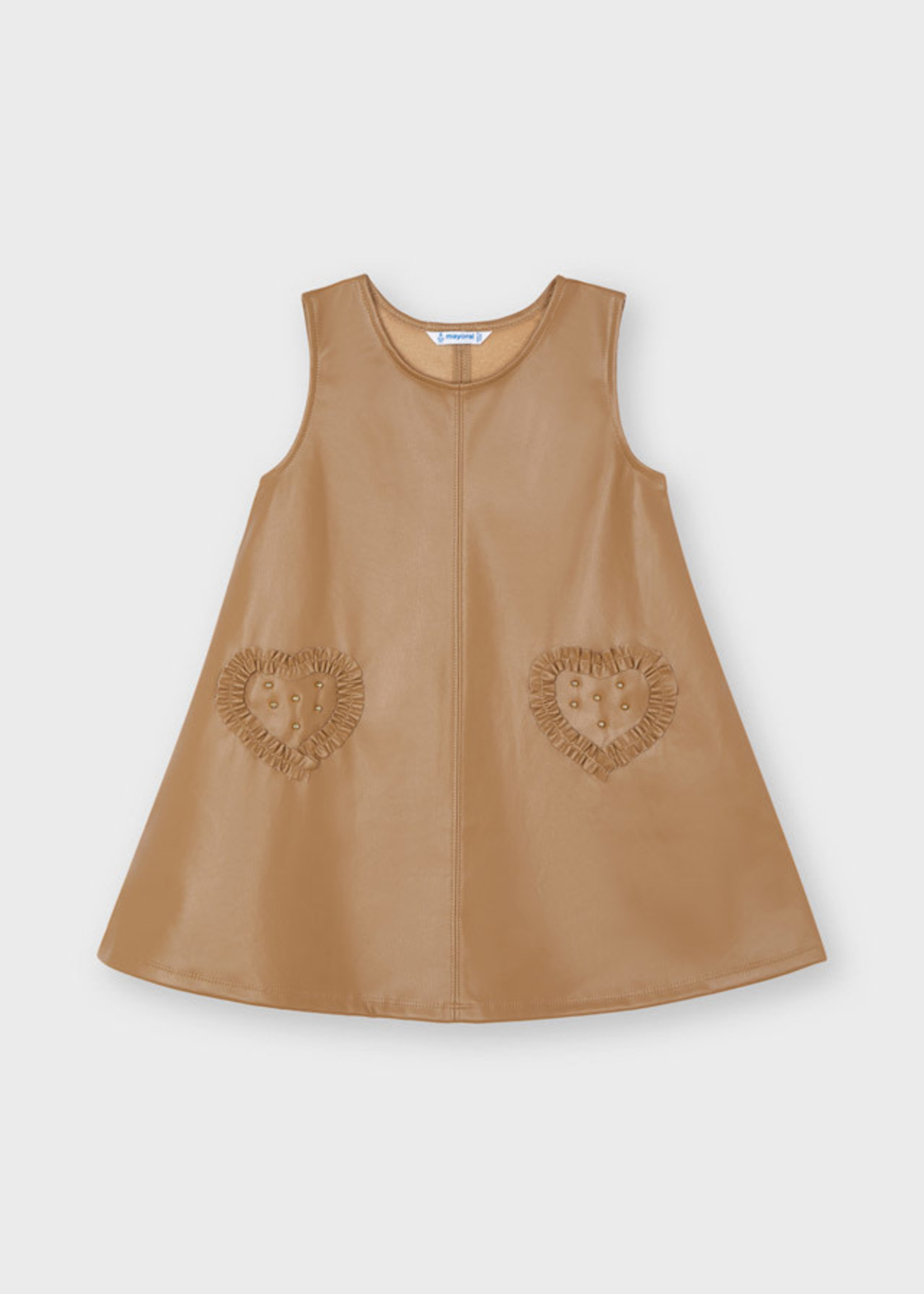 Mayoral Mayoral Leather dress Coffee