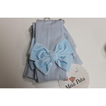 Meia Pata Meia Pata Tights With Double Velvet Bow 11 Baby Blue