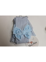 Meia Pata Meia Pata Tights With Double Velvet Bow 11 Baby Blue