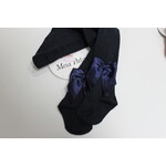 Meia Pata Meia Pata Tights With Satin Bow Side 14 Navy Blue