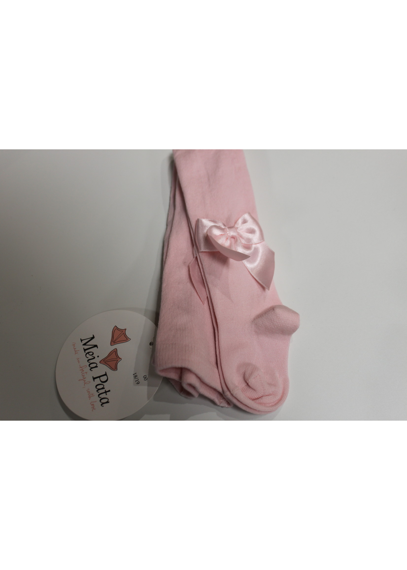 Meia Pata Meia Pata Tights With Satin Bow Side 15 Baby Pink