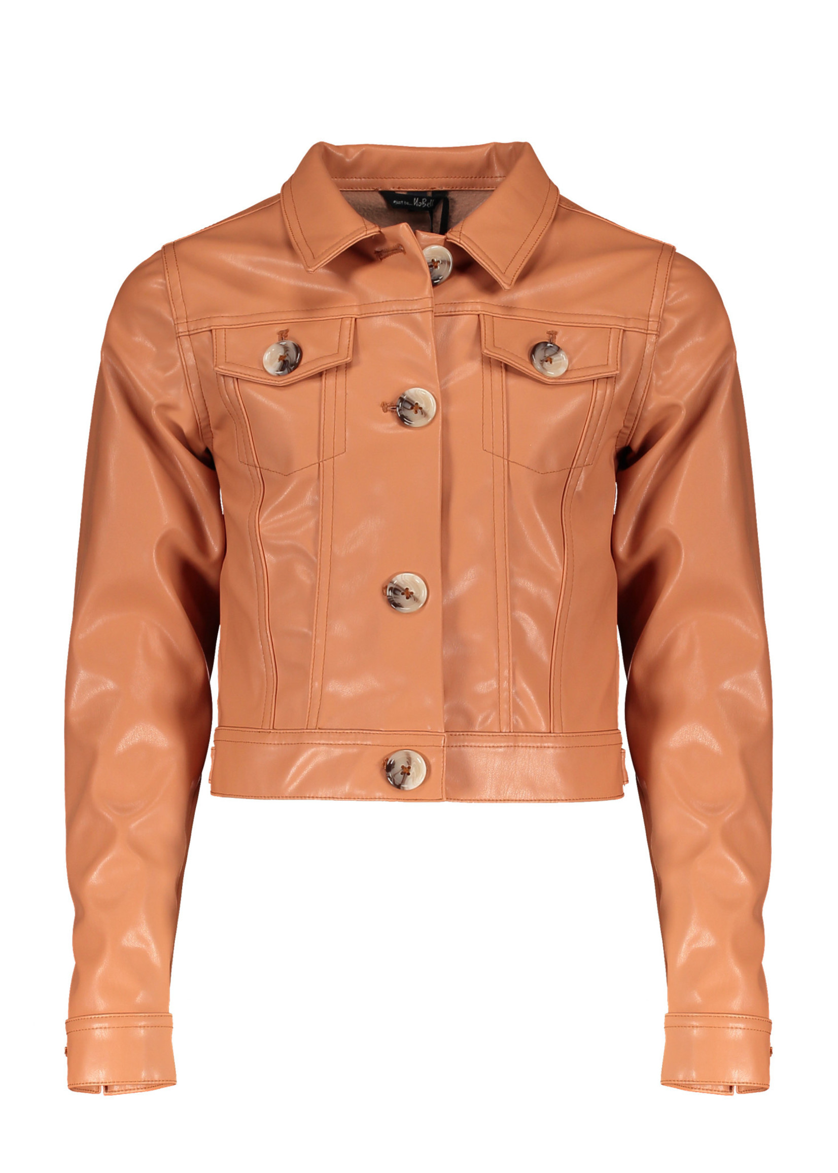 Nobell Nobell Deni leather look indoor cardigan jacket Q112-3302 Soft Copper