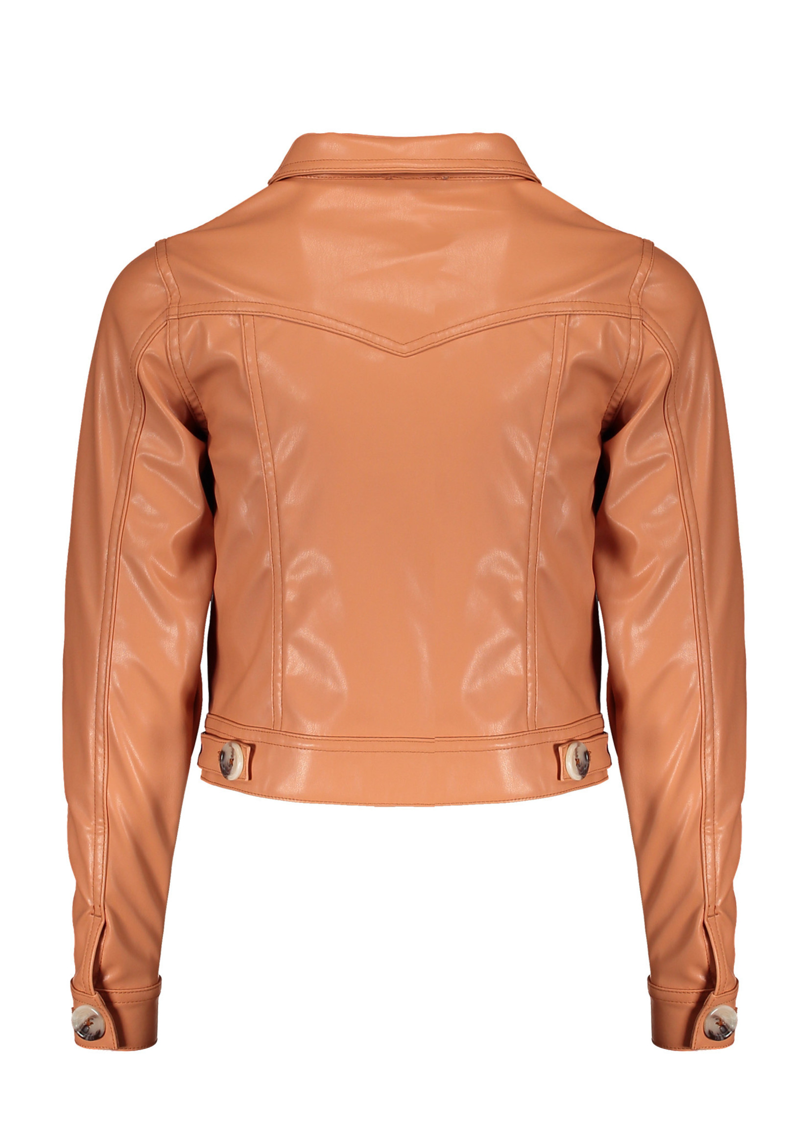 Nobell Nobell Deni leather look indoor cardigan jacket Q112-3302 Soft Copper