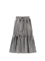 Nobell Nobell Nayun maxi skirt Stripe AOP Q112-3702 Jet Black