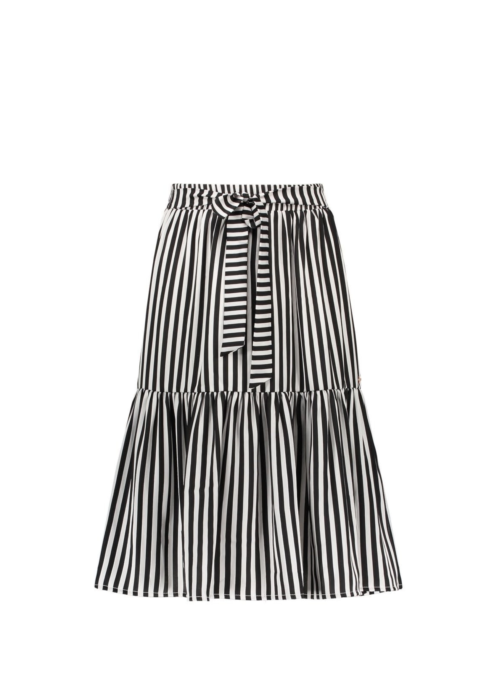 Nobell Nobell Nayun maxi skirt Stripe AOP Q112-3702 Jet Black