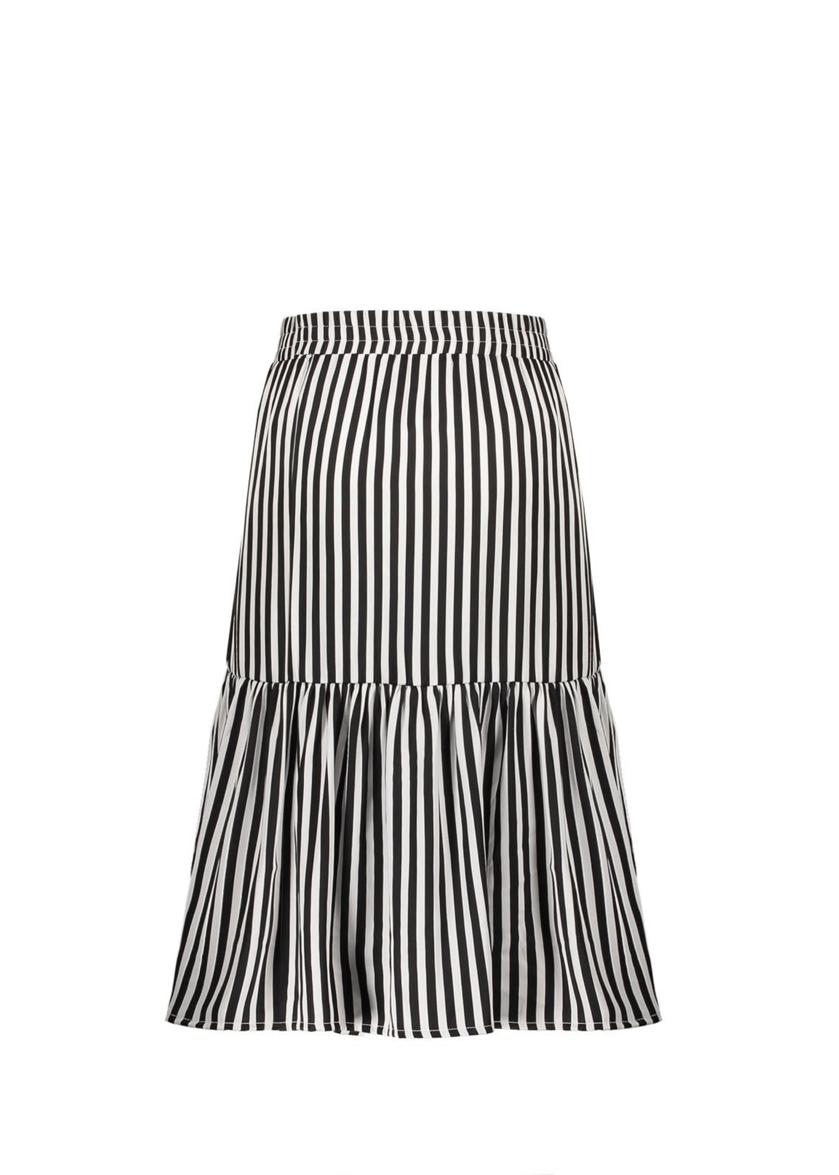 Nobell Nobell Nayun maxi skirt Stripe AOP Q112-3702 Jet Black