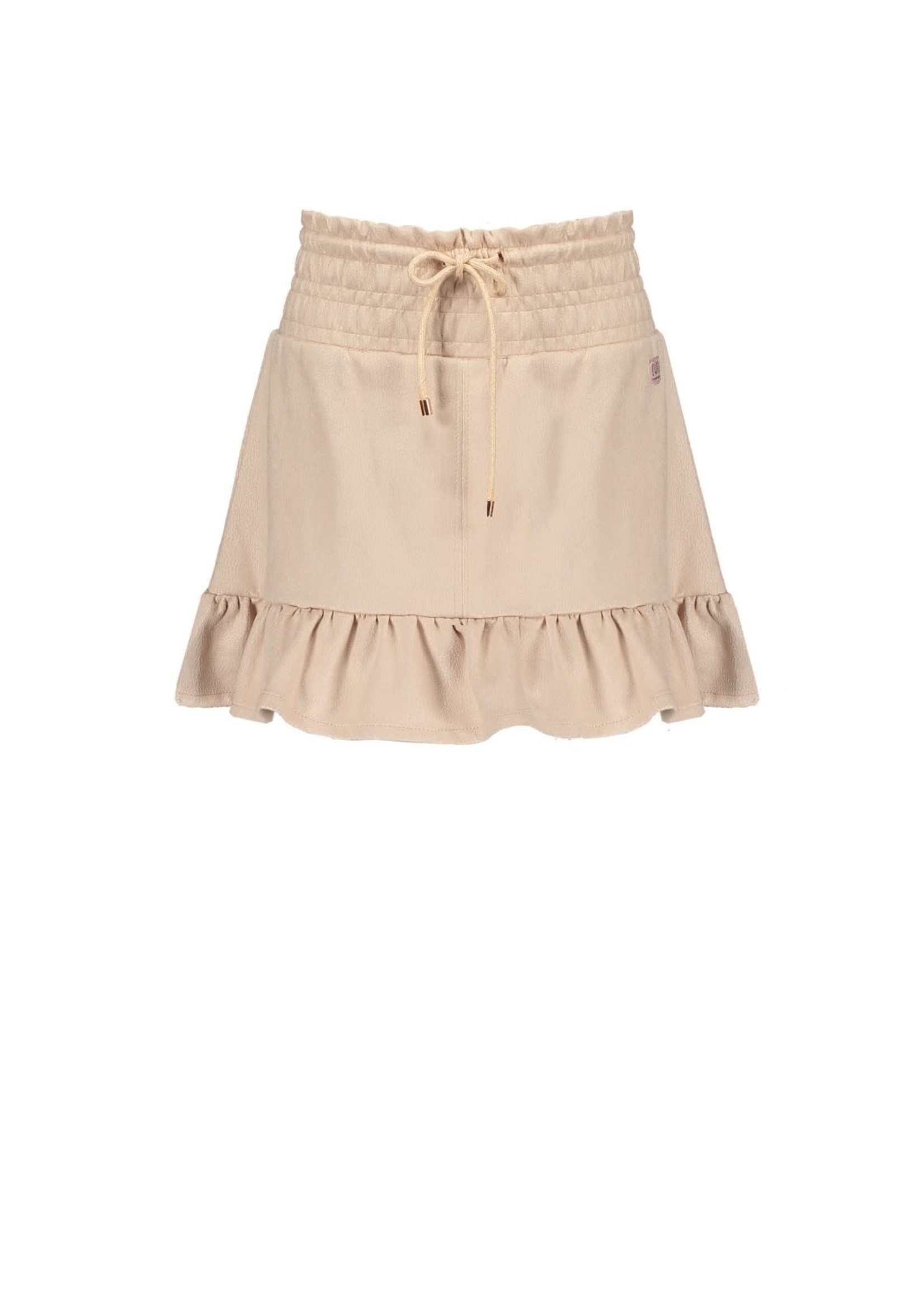 NoNo NoNo Noor fake suede skirt with smock at waist N112-5701 Rosy Sand