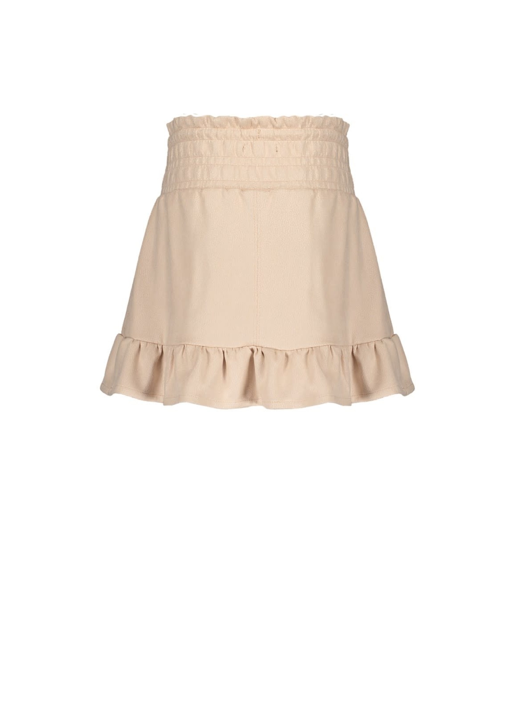 NoNo NoNo Noor fake suede skirt with smock at waist N112-5701 Rosy Sand