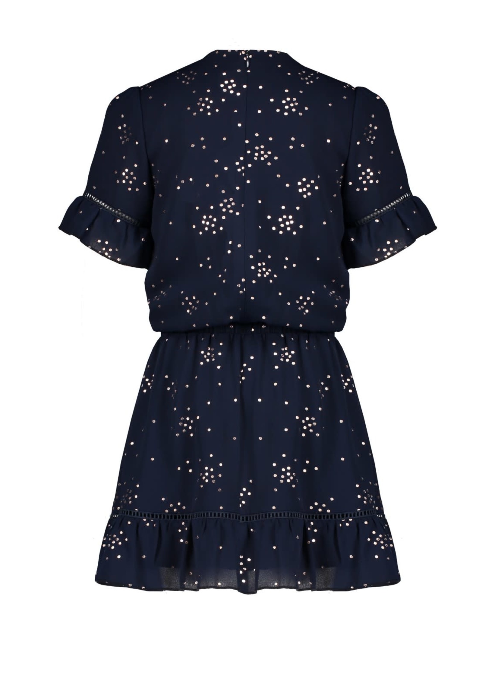 NoNo NoNo Merel s/sl dress with crochet details N112-5808 Navy Blazer