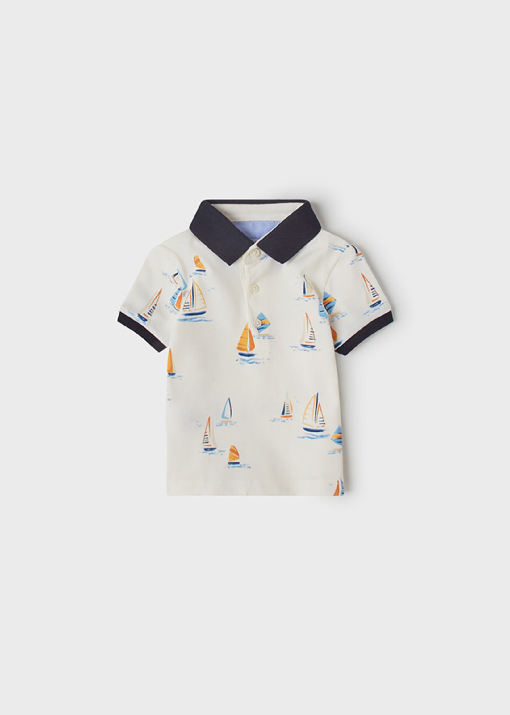 Mayoral Mayoral Polo s/s large print Off White - 22 01106