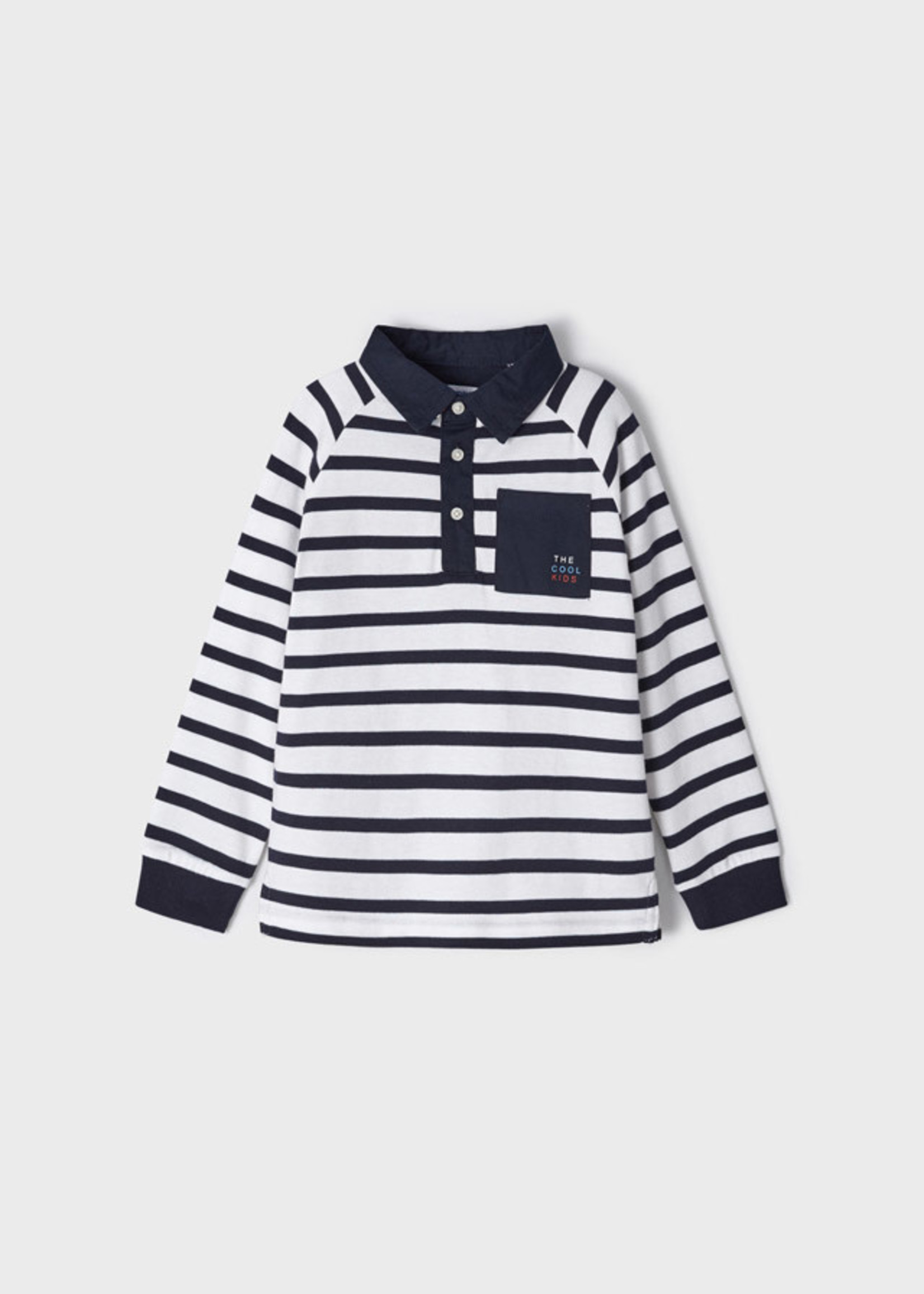 Mayoral Mayoral L/s stripes polo Navy - 22 03112