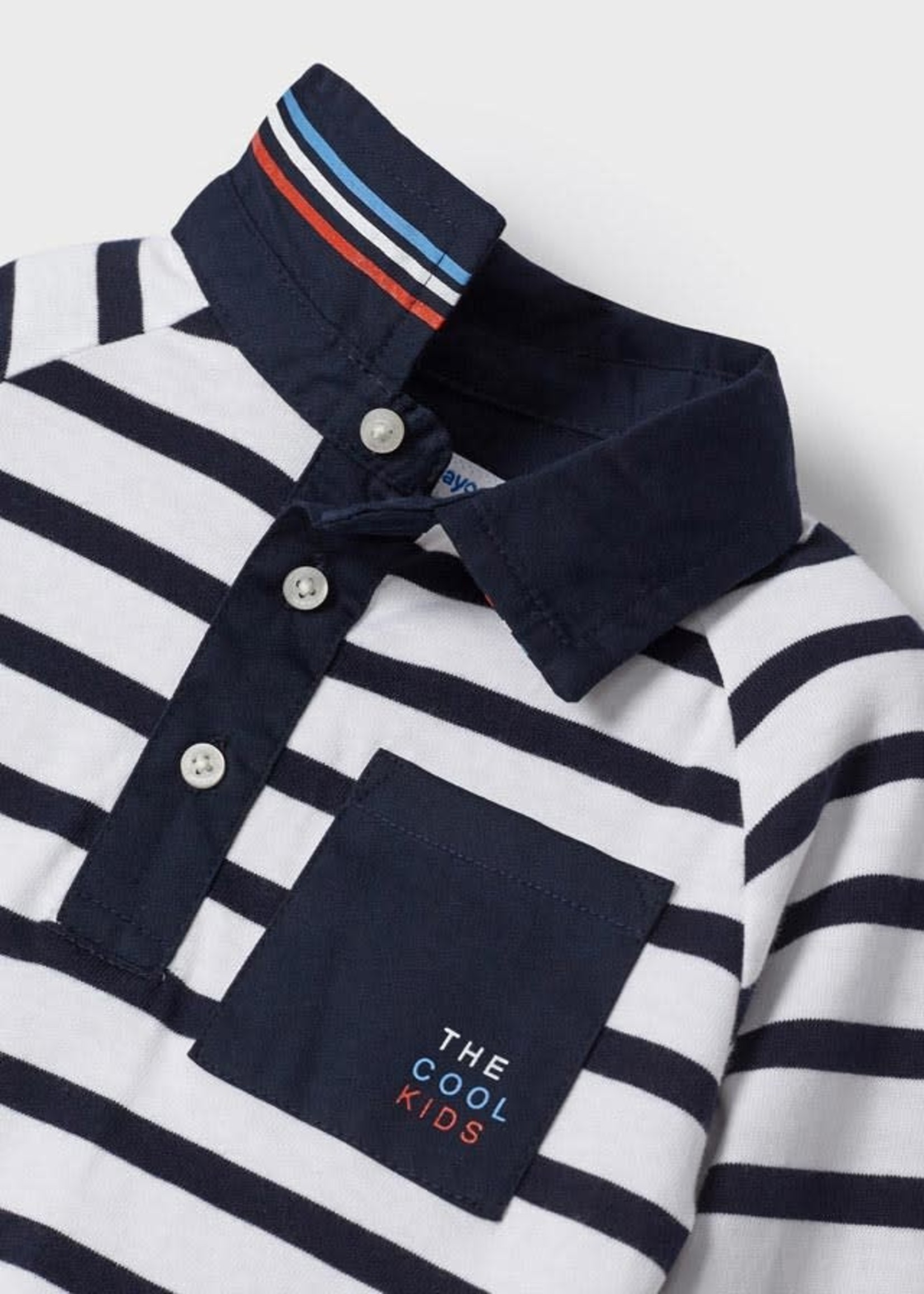 Mayoral Mayoral L/s stripes polo Navy - 22 03112