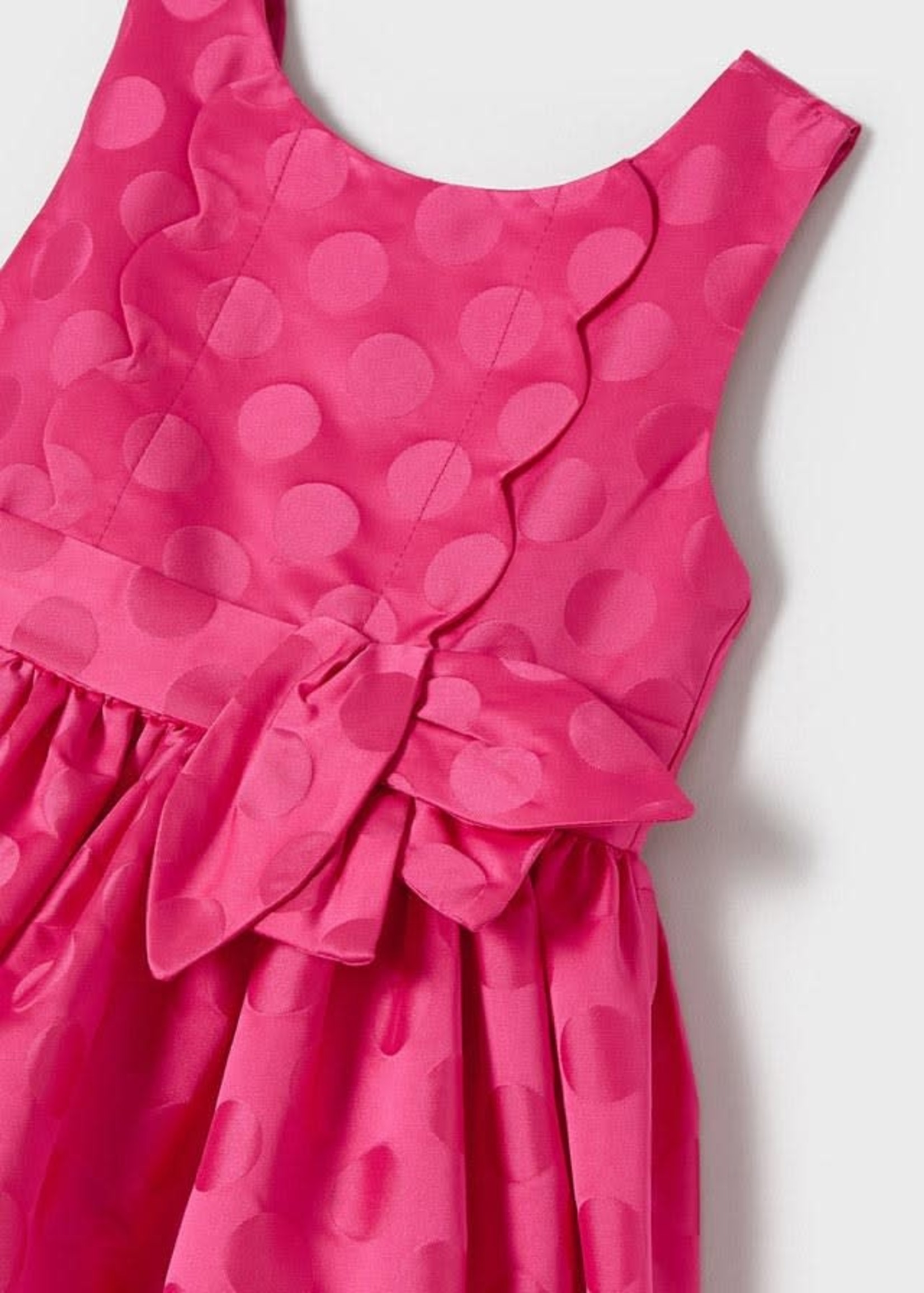 Mayoral Mayoral Jacquard dots dress Fuchsia - 22 03918