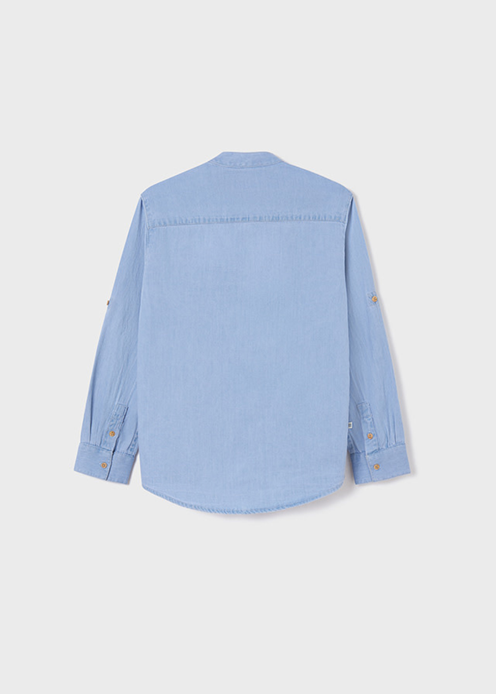 Mayoral Mayoral L/s mao collar denim shirt Bleach - 22 06118