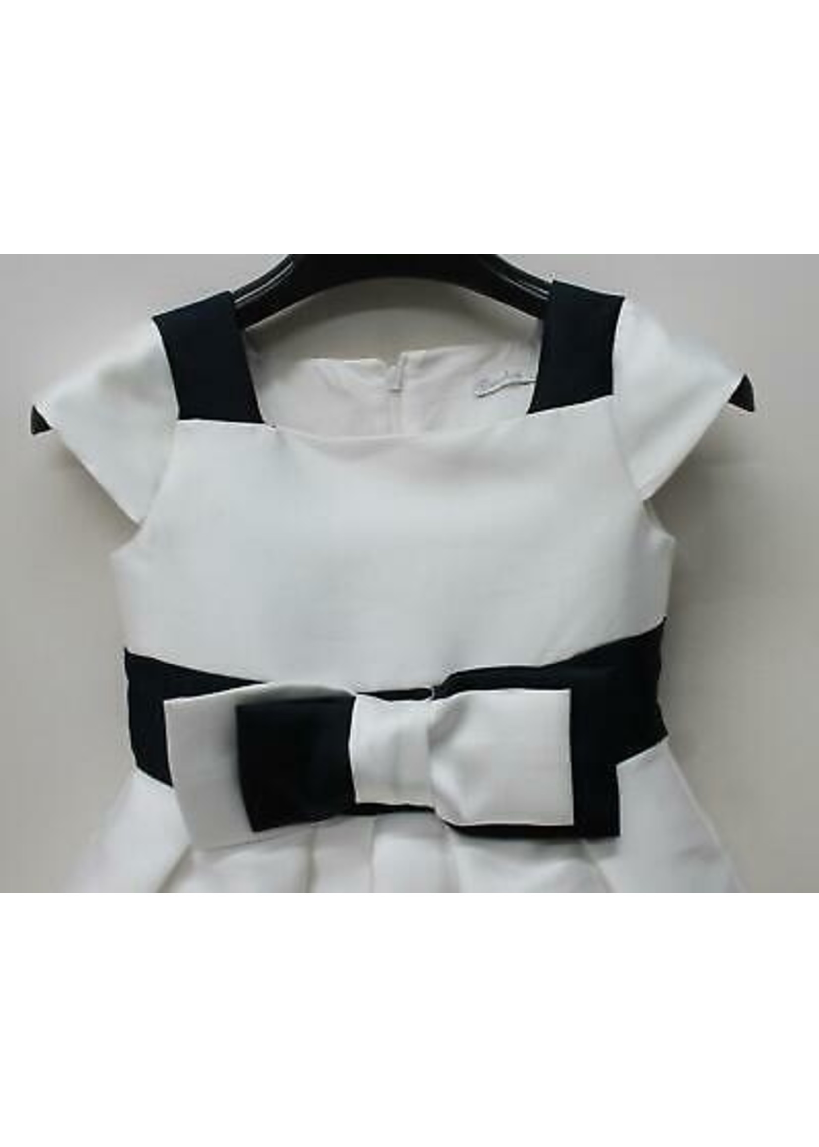 Patachou Patachou donkerblauw wit met wijde rok