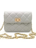 Tasje grijs met gouden hengsel