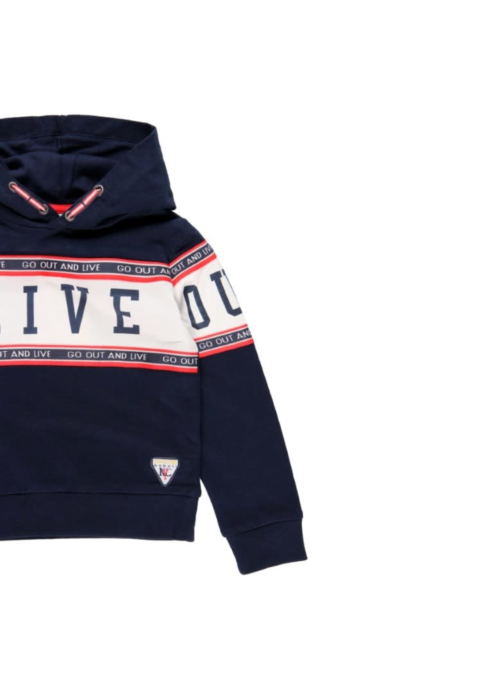 Boboli Fleece with hood sweatshirt for boy NAVY 504223