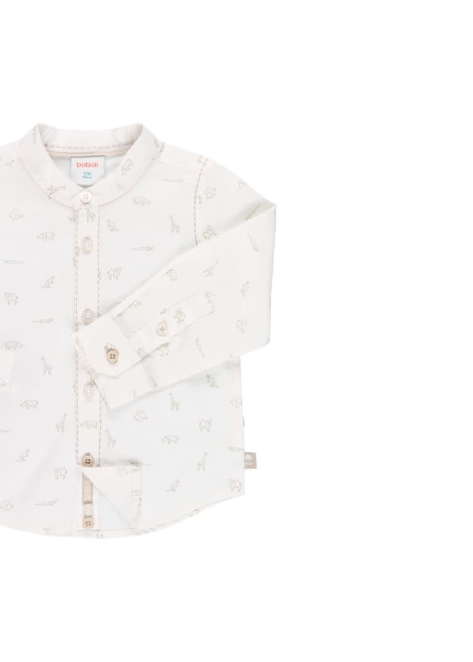 Boboli Poplin shirt "animals" for baby boy print 714035