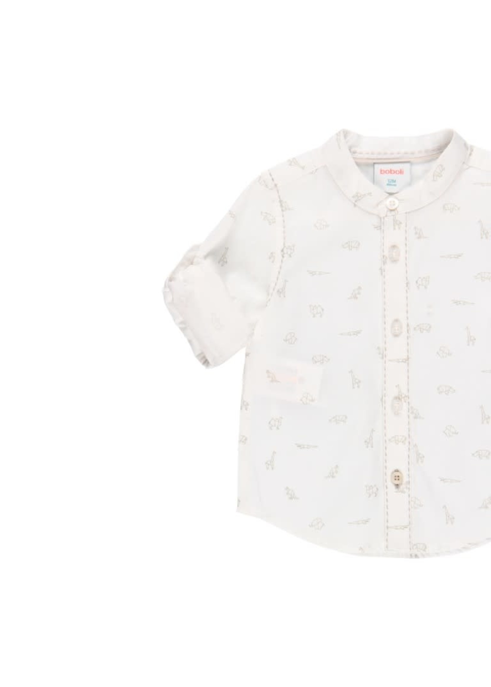 Boboli Poplin shirt "animals" for baby boy print 714035