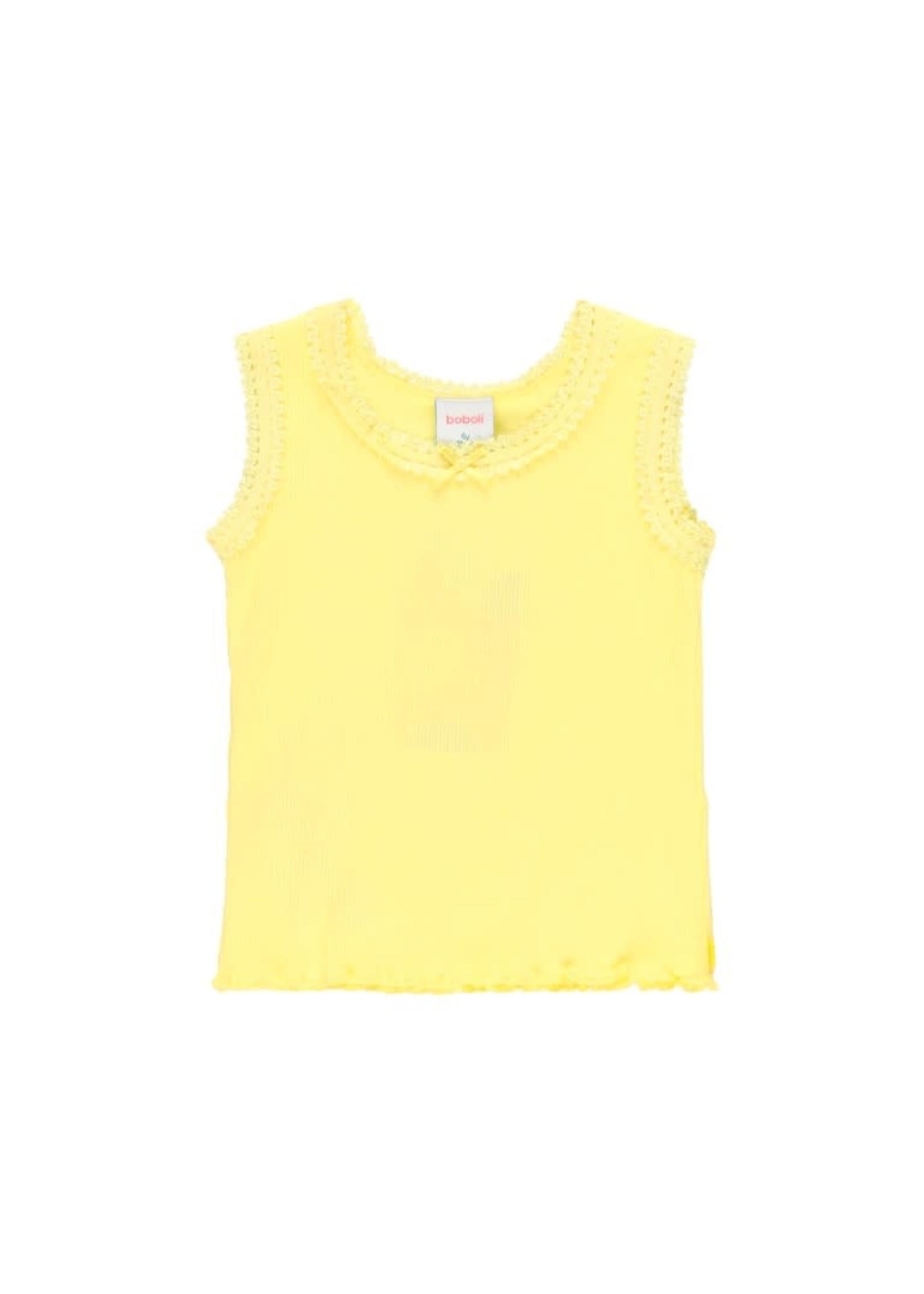 Boboli Knit t-Shirt suspenders for girl citronelle 724418