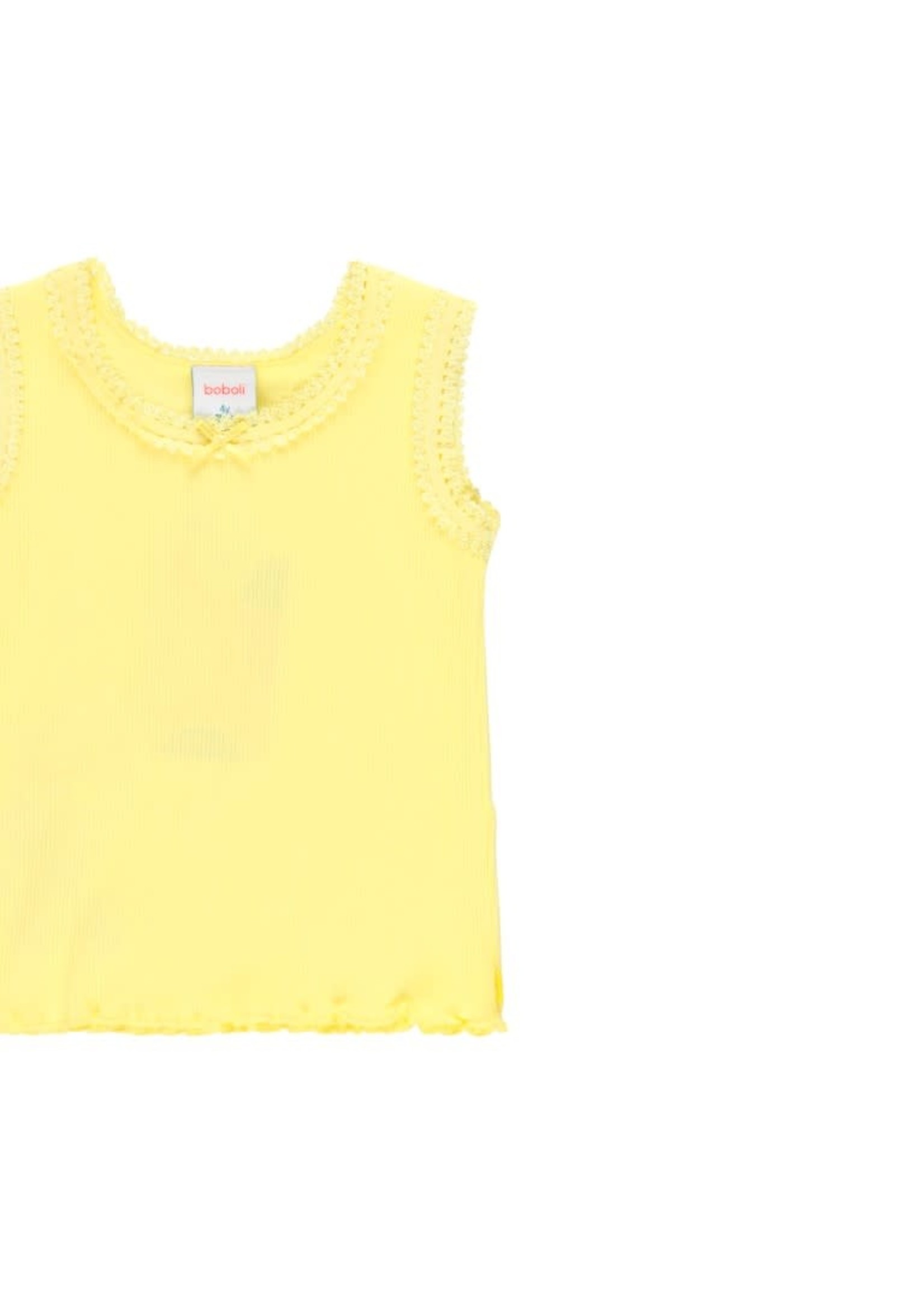 Boboli Knit t-Shirt suspenders for girl citronelle 724418